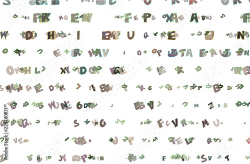 Fototapeta Naklejka Na Ścianę i Meble -  Alphabets letters illustrations background abstract, colorful texture. Backdrop, shape, word & messy.