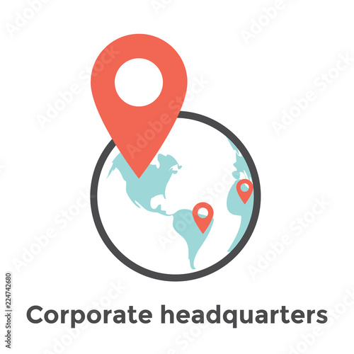 Franchise Icon Set with Home Office, corporate Headquarters and Franchisee Icon Images