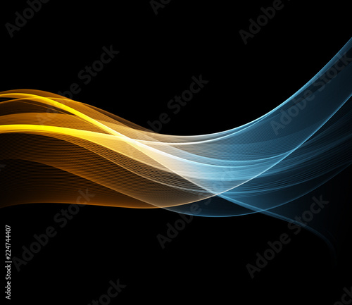 Vector Abstract shiny color wave design element