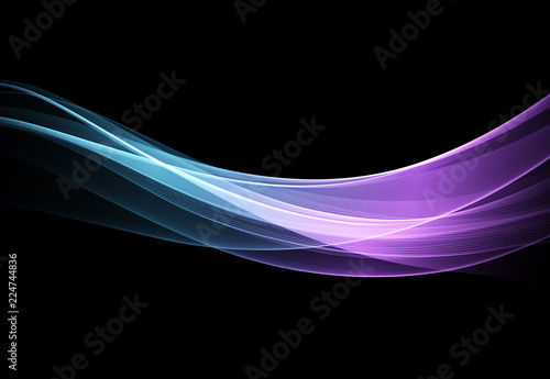 Vector Abstract shiny color blue wave design element