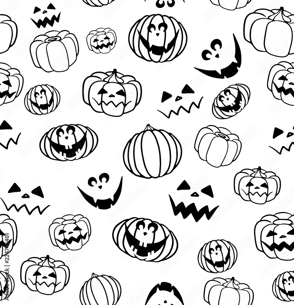 seamless pumpkin pattern Halloween. Vector illustration . Funny carve seamless pumpkin pattern Halloween. Vector illustration . Funny carve