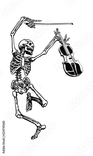 Dancing Skeleton with fiddle
