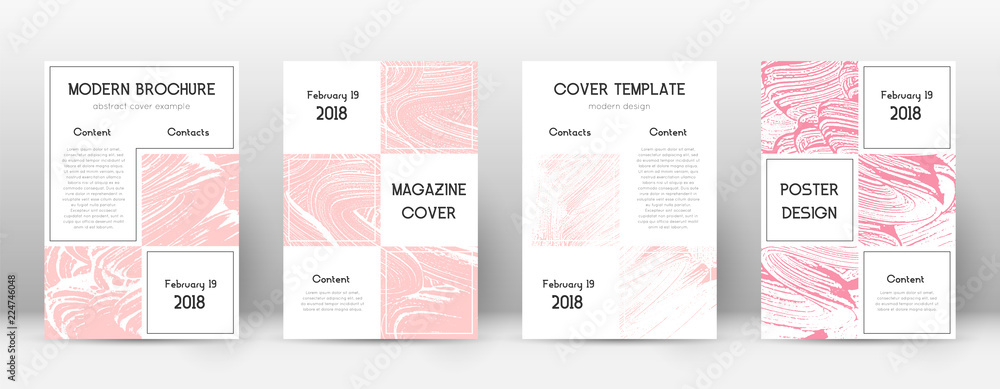 Cover page design template. Business brochure layout. Bizarre trendy abstract cover page. Pink and b Cover page design template. Business brochure layout. Bizarre trendy abstract cover page. Pink and b