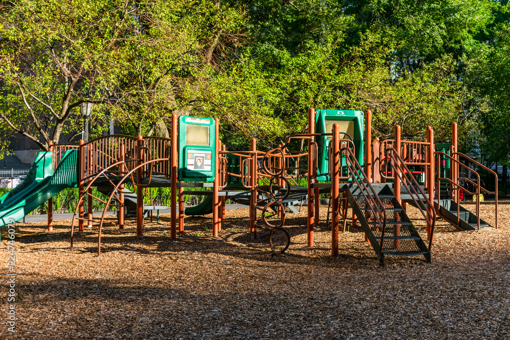 Empty Chicago Playground in the Afternoon Sunlight Empty Chicago Playground in the Afternoon Sunlight