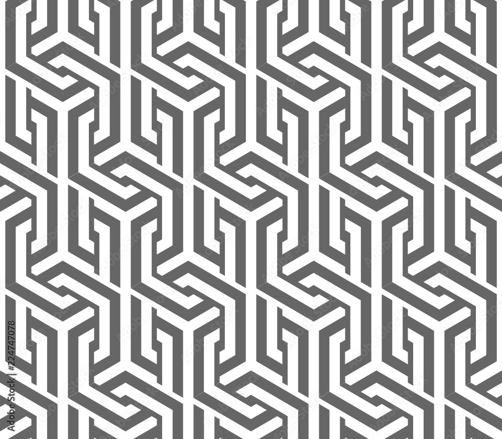 Vector seamless texture. Modern geometric background. Lattice with hexagonal cells. Vector seamless texture. Modern geometric background. Lattice with hexagonal cells.
