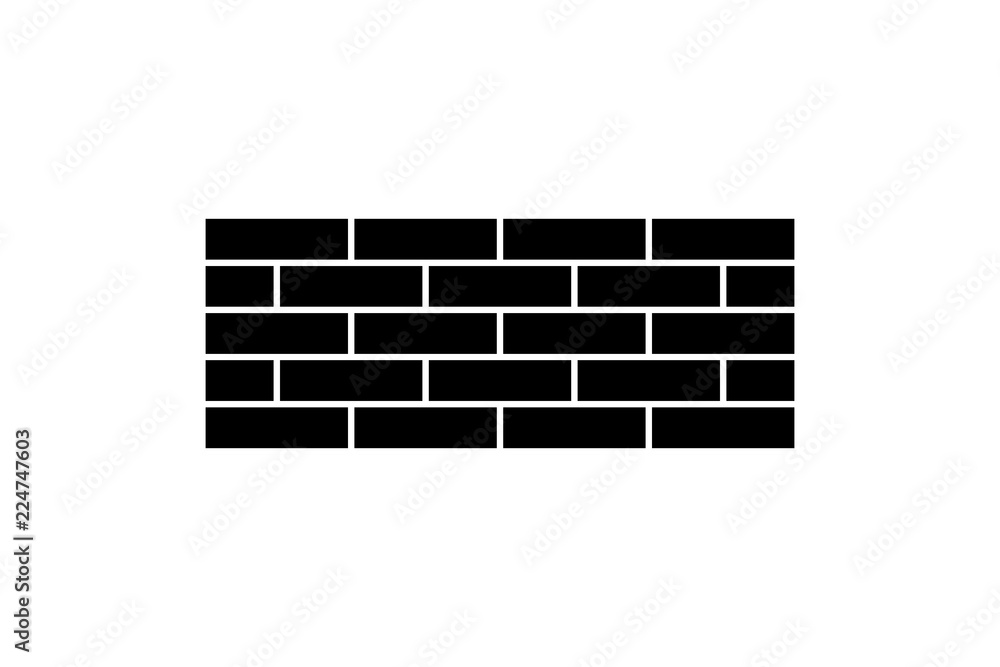 Brick wall icon vector Brick wall icon vector