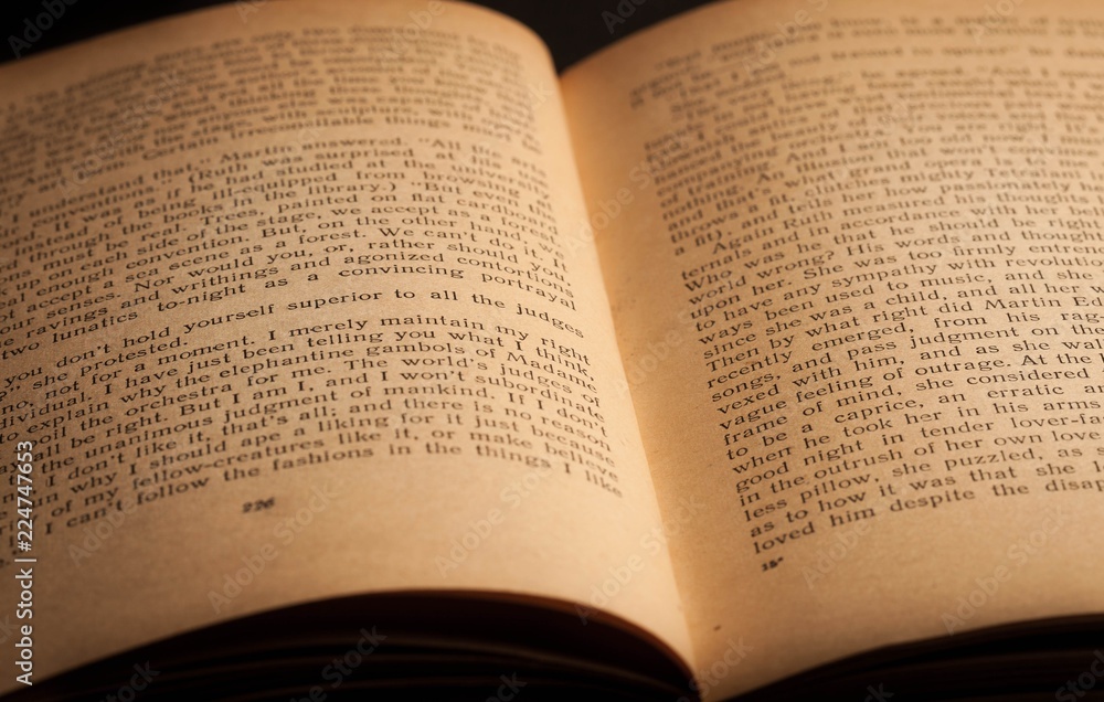 Fototapeta premium Close-Up of Open Book