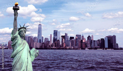 Miss Liberty @ New York Skyline