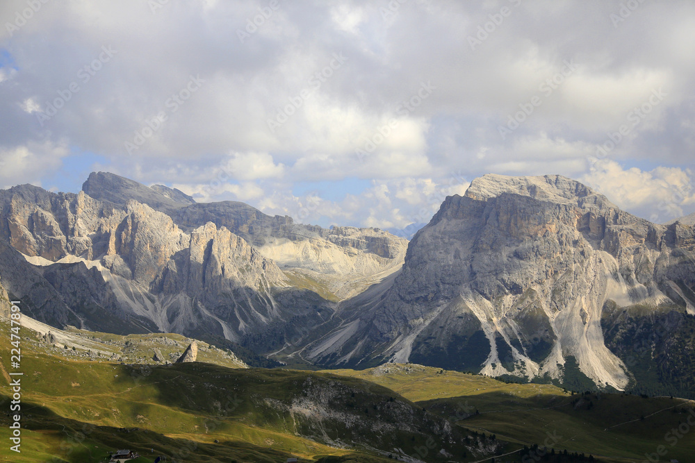 Sella Gebirgsstock in den Dolomien, Südtirol, Italien, Europa