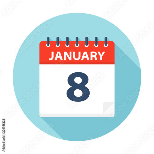 January 8 - Calendar Icon