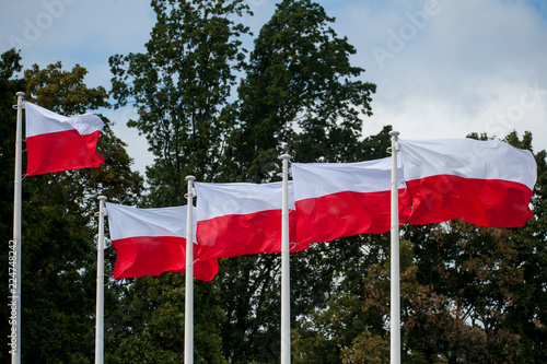 Flaga Polski. Polski symbol narodowy. Dzień flagi RP.
