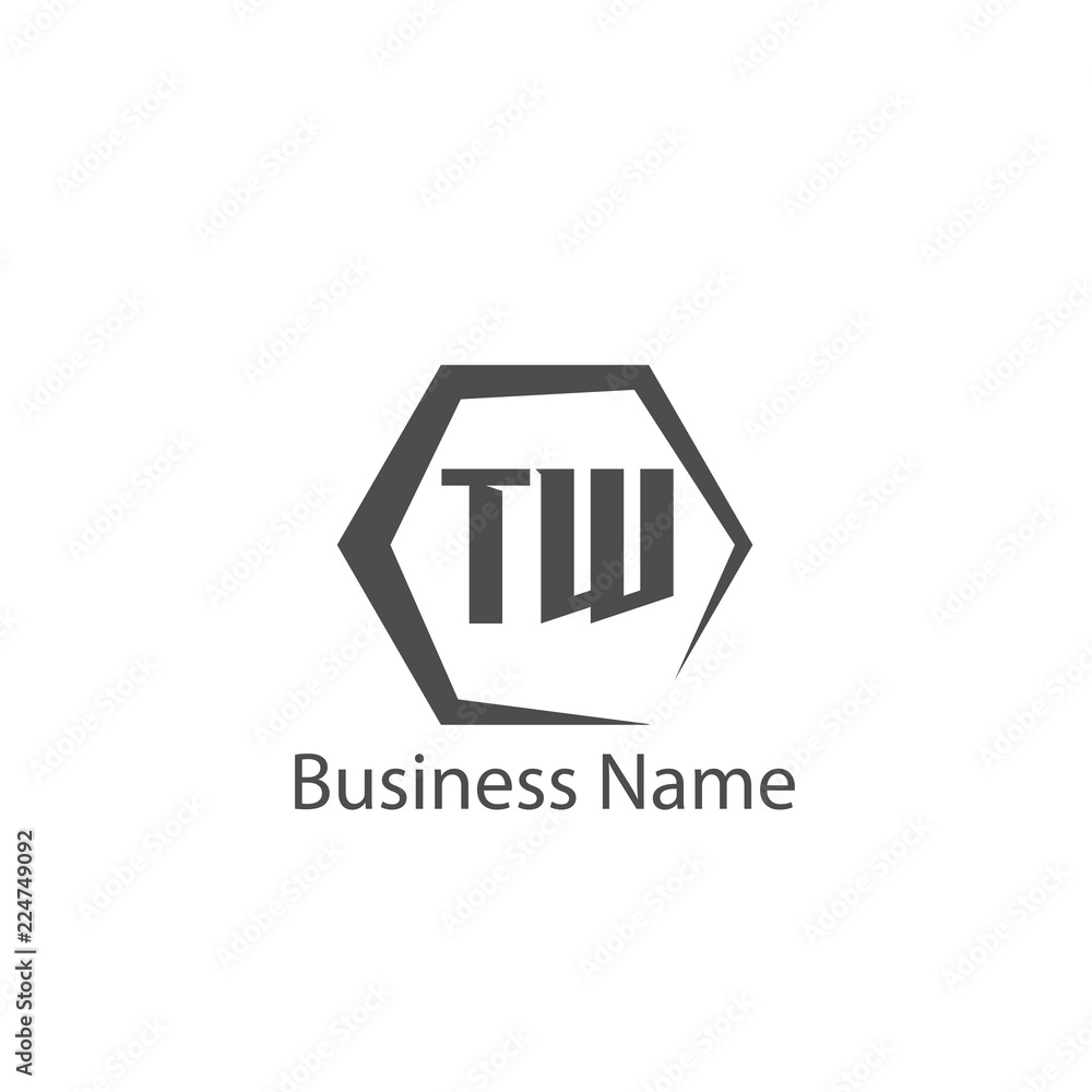 Initial Letter TW Logo Template Design Initial Letter TW Logo Template Design