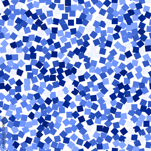 Glitter seamless texture. Admirable blue particles. Endless pattern made of sparkling squares. Unequ