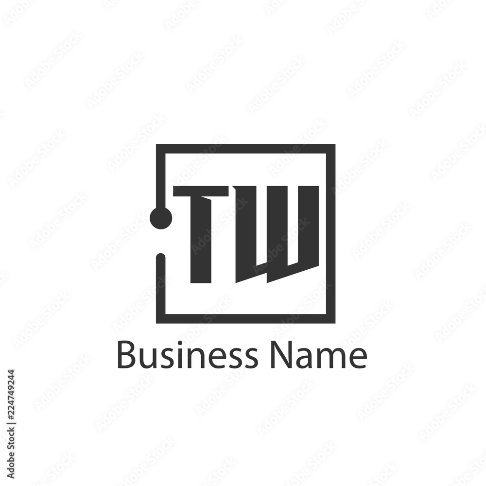 Initial Letter TW Logo Template Design Initial Letter TW Logo Template Design