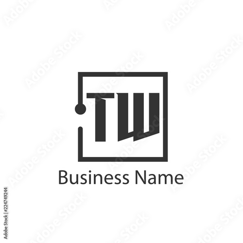 Initial Letter TW Logo Template Design