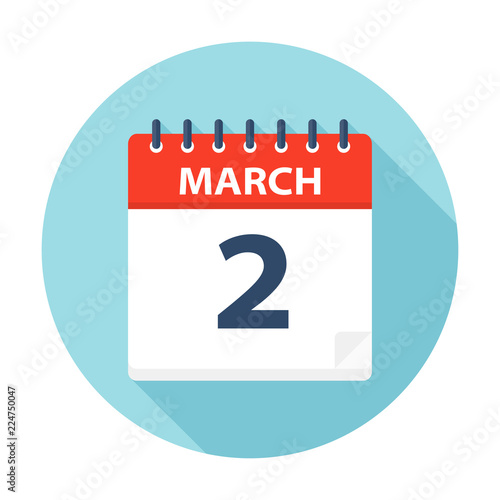 March 2 - Calendar Icon