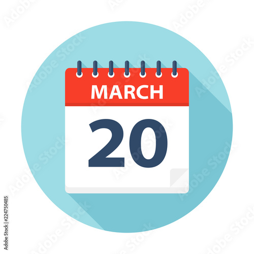 March 20 - Calendar Icon