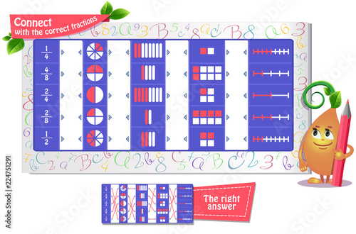 connect with the correct fractions