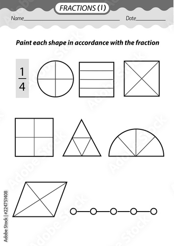 Solve examples and color fractions