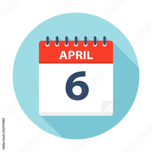 April 6 - Calendar Icon