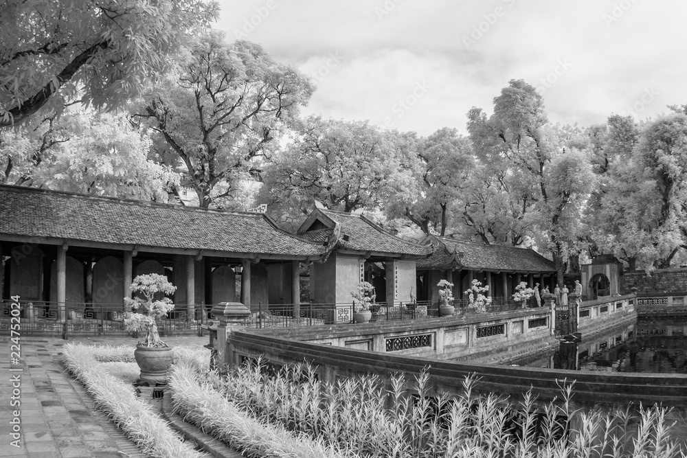 courtyard area in temple of literature this place is public place to visid (take by near infrared camera) courtyard area in temple of literature this place is public place to visid (take by near infrared camera)