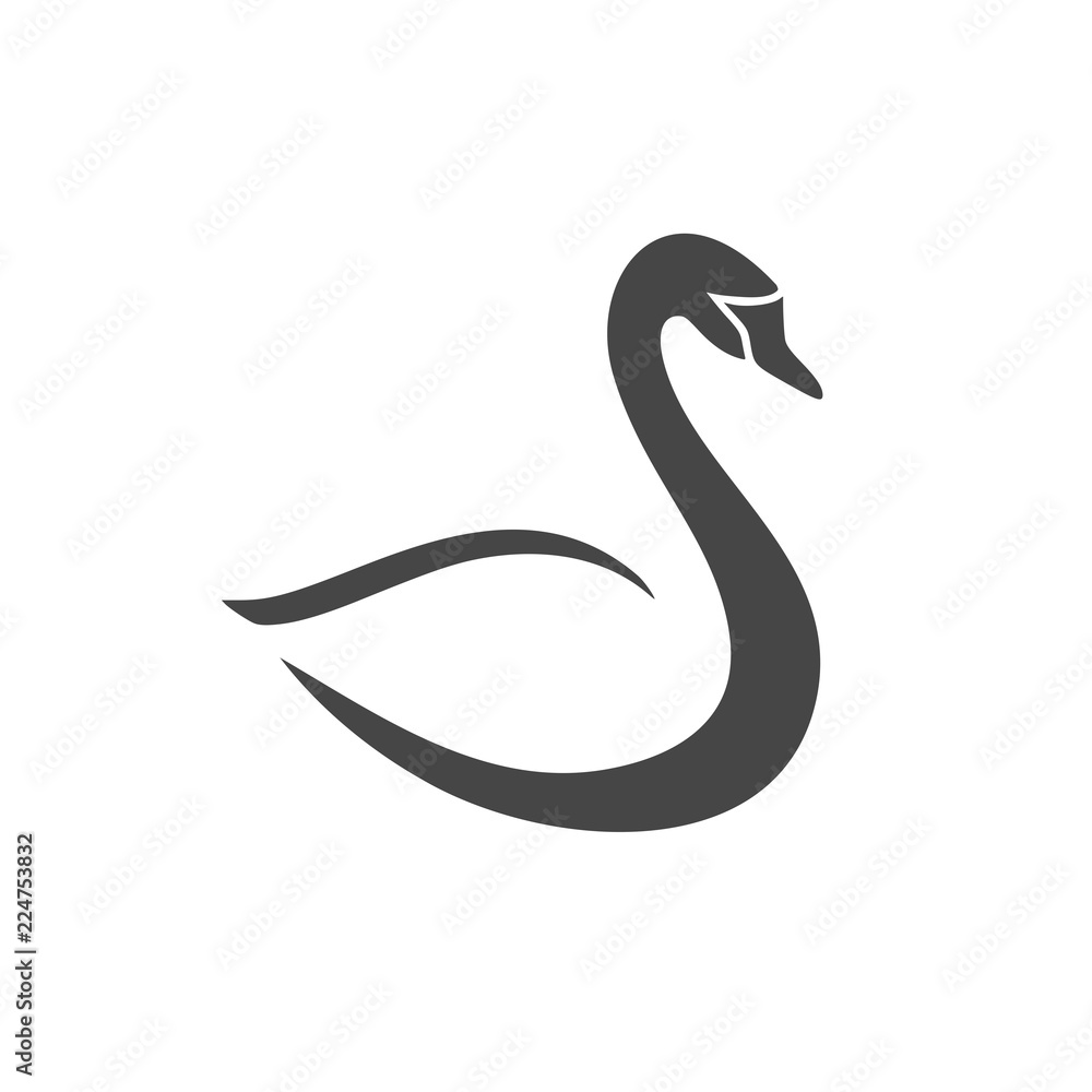Fototapeta premium Swan logo, Swan Icon
