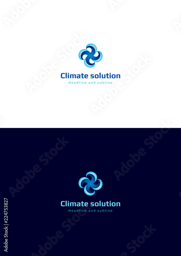 Climate solution logo teamplate.