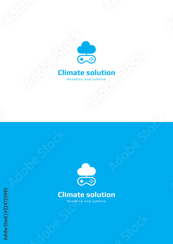 Climate solution logo teamplate.