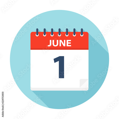 June 1 - Calendar Icon