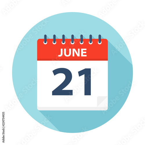 June 21 - Calendar Icon