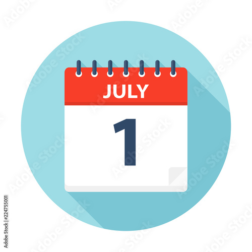 July 1 - Calendar Icon