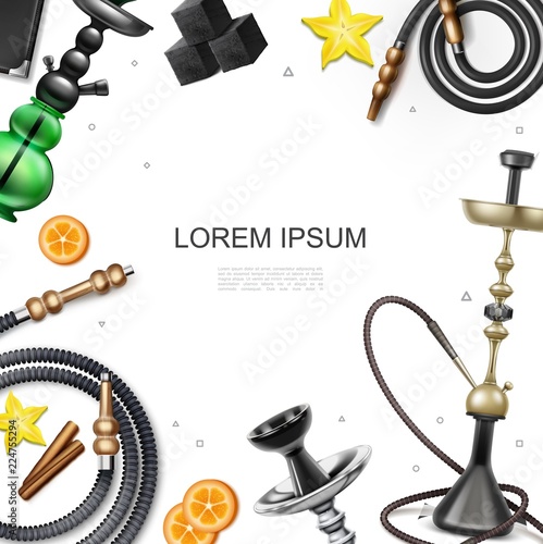 Hookah Colorful Template