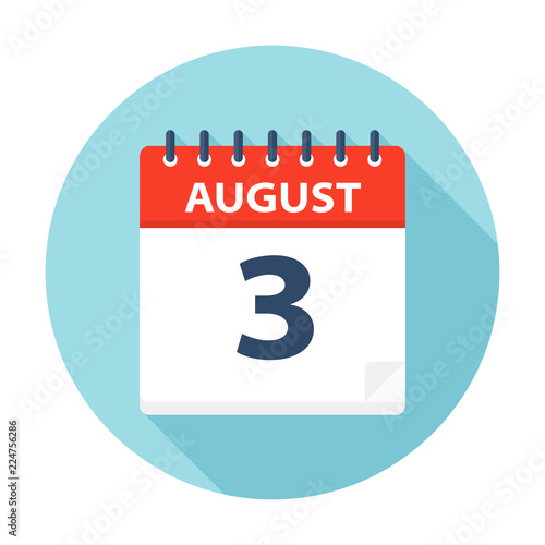 August 3 - Calendar Icon