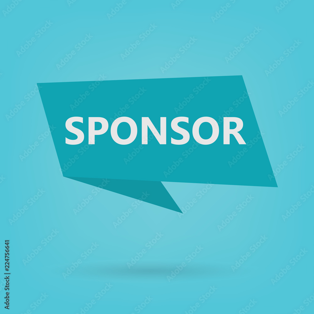sponsor word on a sticker- vector illustration sponsor word on a sticker- vector illustration