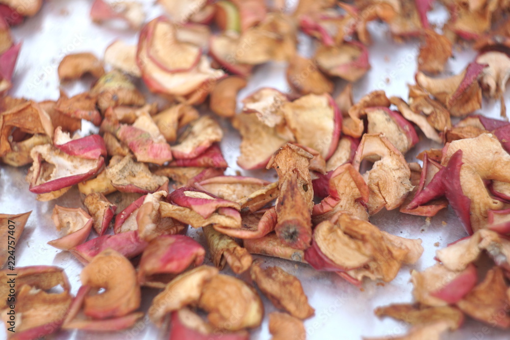 fresh dried apples on the table fresh dried apples on the table