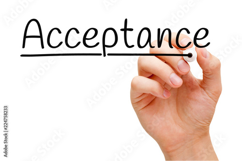 Acceptance Handwritten With Black Marker