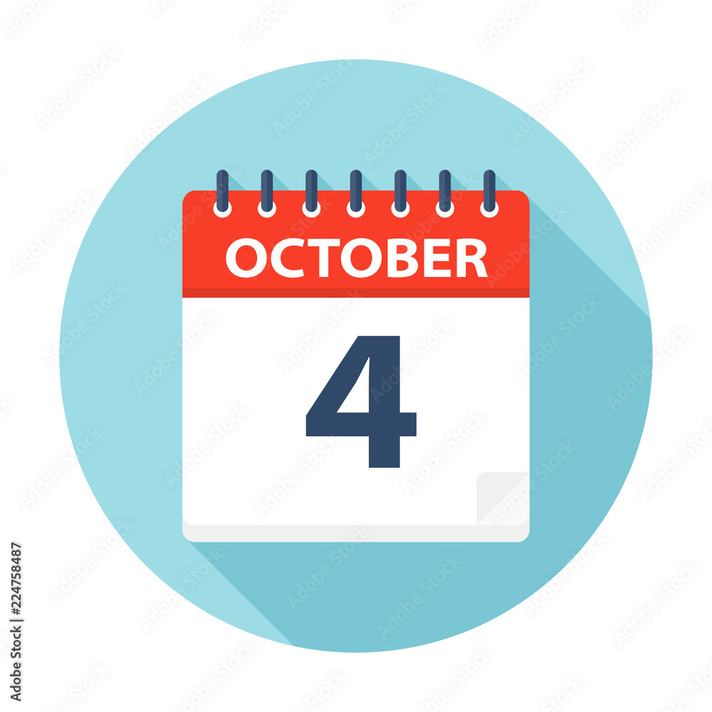 October 4 - Calendar Icon October 4 - Calendar Icon