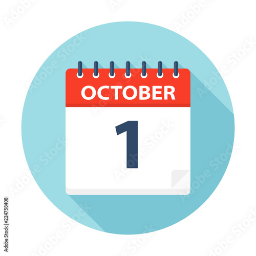 October 1 - Calendar Icon
