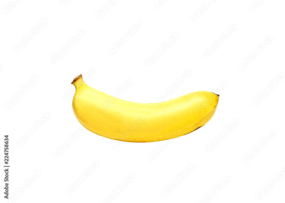 single banana isolated on white background single banana isolated on white background