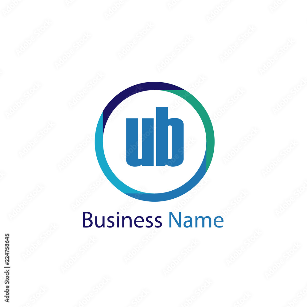 Initial Letter UB Logo Template Design Initial Letter UB Logo Template Design