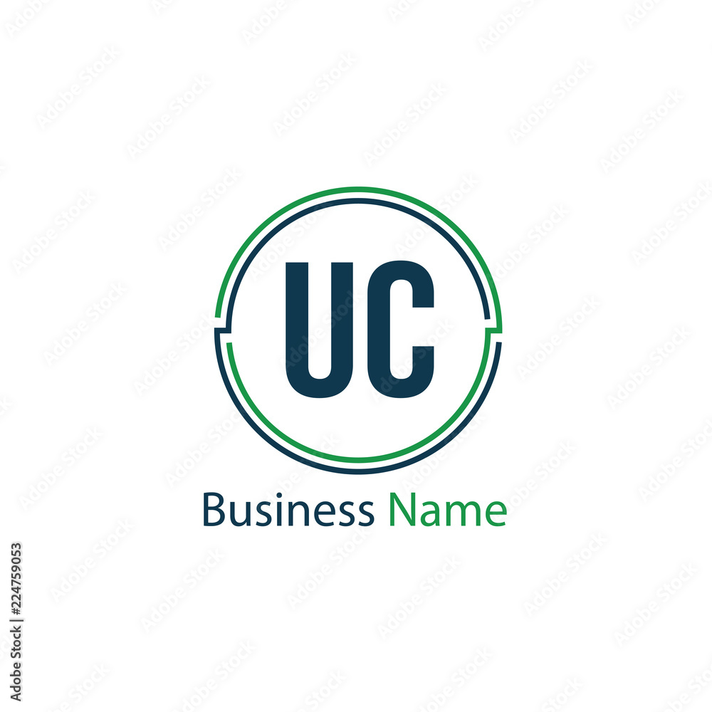 Initial Letter UC Logo Template Design