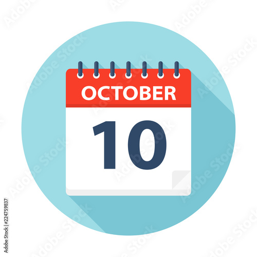 October 10 - Calendar Icon