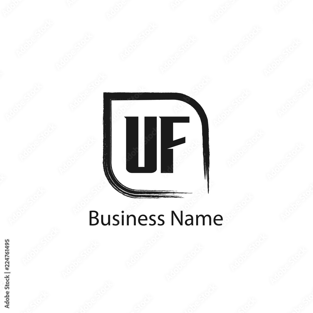 Initial Letter UF Logo Template Design Initial Letter UF Logo Template Design