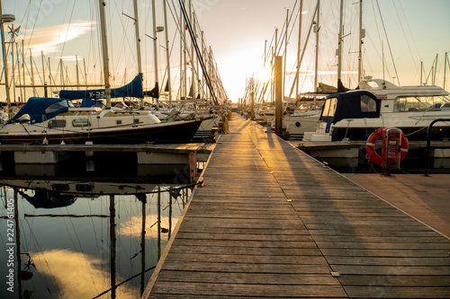Fotografie yachts in the marina