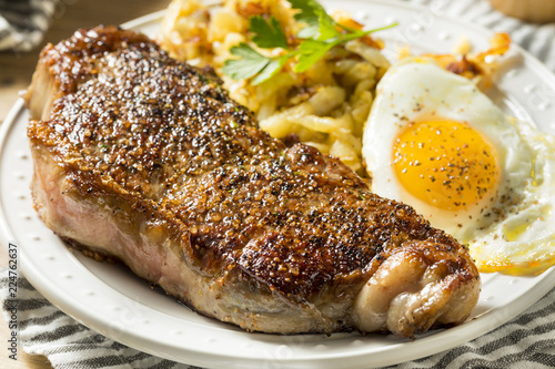 Homemade Steak and Eggs Breakfast