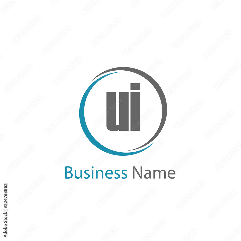 Initial Letter UI Logo Template Design Initial Letter UI Logo Template Design
