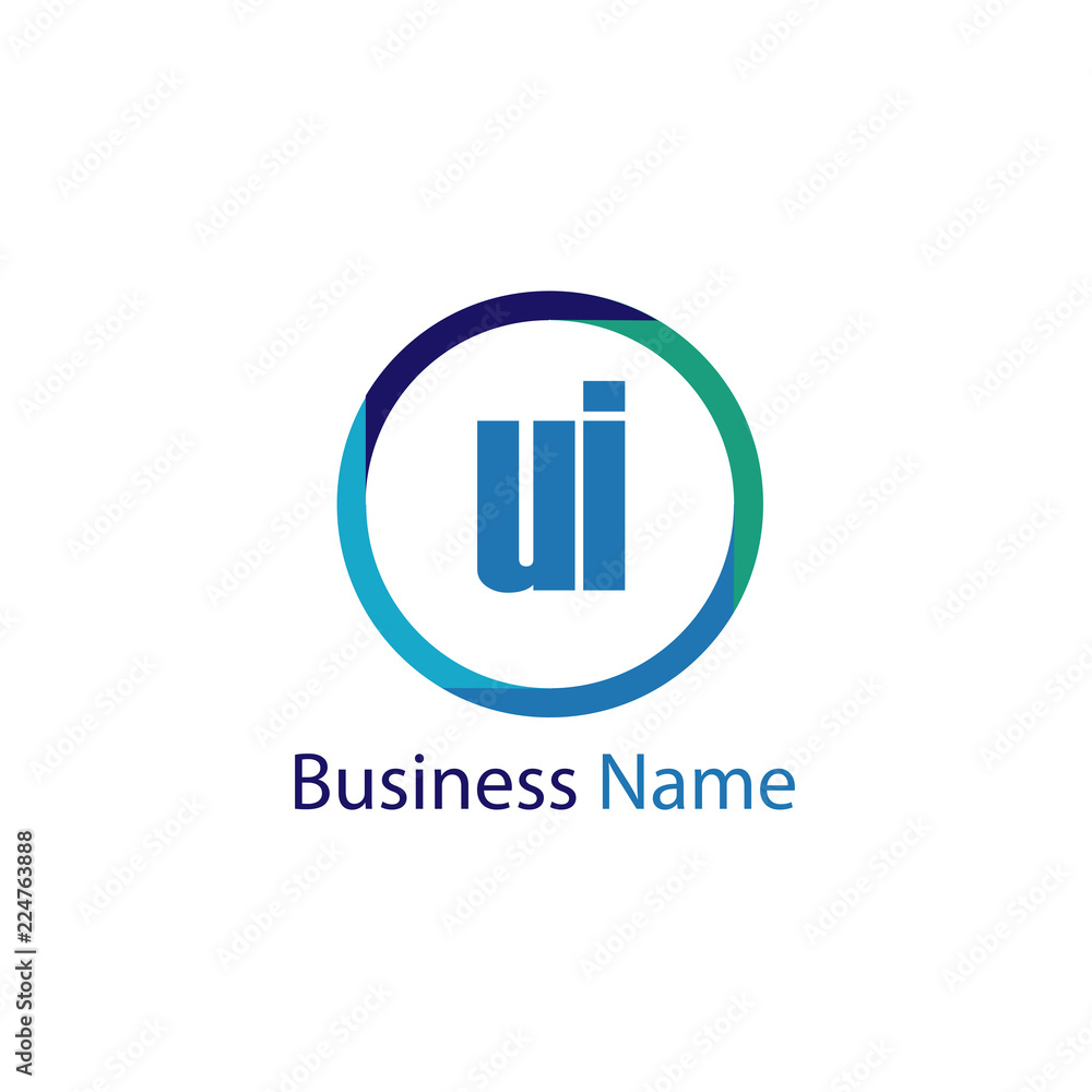 Initial Letter UI Logo Template Design Initial Letter UI Logo Template Design