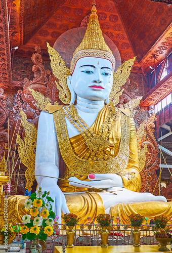 Ngar Htat Gyi Buddha Touching Earth, Yangon, Myanmar photo