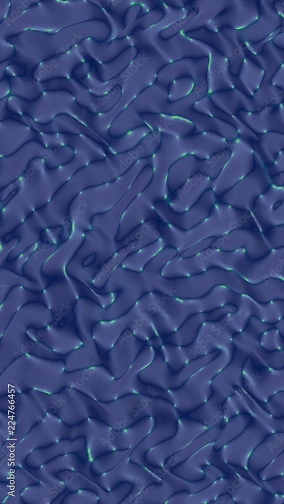 Fototapeta premium Graphic illustration - liquid pattern dark blue color. Modern abstract background. Design wallpaper. 3D illustration