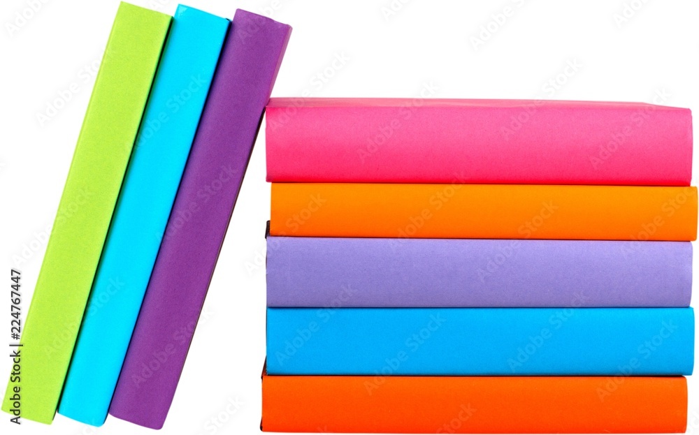 Stack of blank textbooks - isolated image Stack of blank textbooks - isolated image
